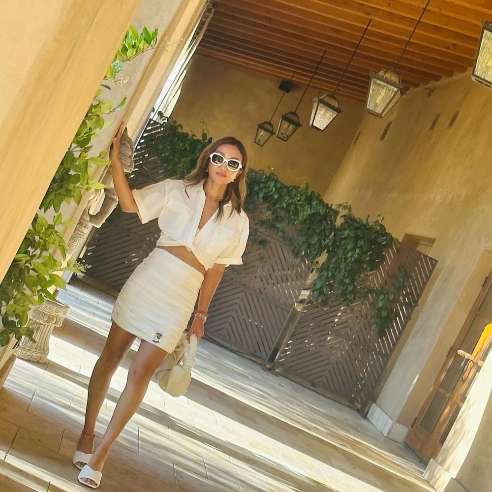 Zara White Two-Piece Set